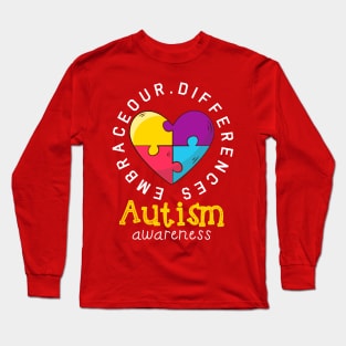 Autism Shirt - Autism Awareness Shirts for Women Men Kids Long Sleeve T-Shirt